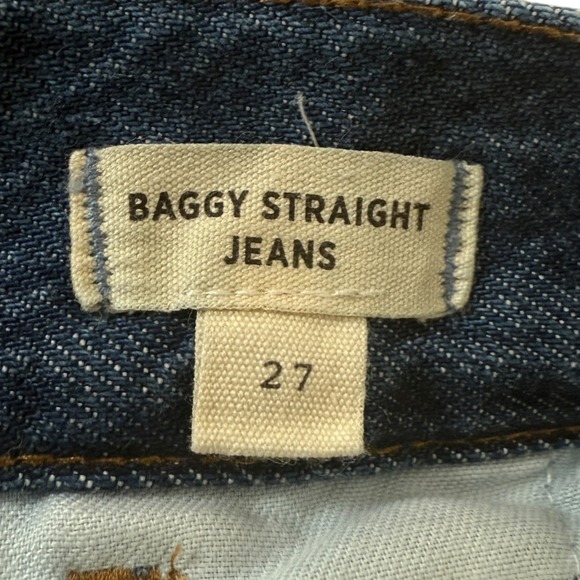 Madewell Baggy Straight Jeans Womens 27 28 × 30 Blue High Rise Loose Relaxed - Picture 9 of 12
